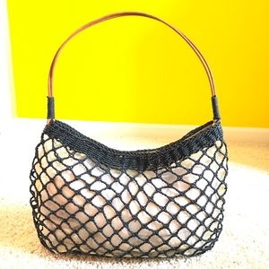 Fun braided see through satchel bag